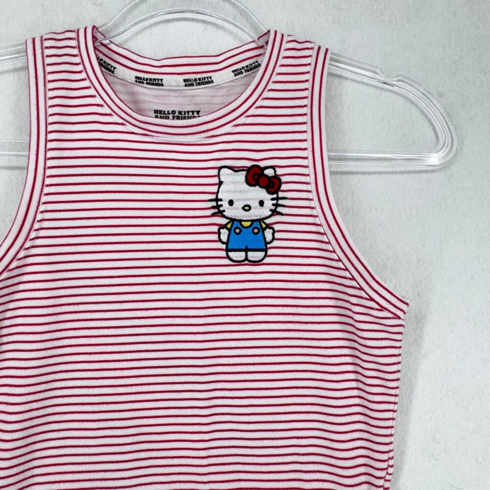 Hello Kitty Pajama Set Womens Small Pink Stripe Lounge Sleep Sanrio coquette - Picture 6 of 8
